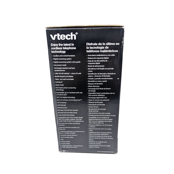 New VTech Phone CS6949 6.0 Cordless/Corded Digital Answering System Caller ID - Picture 6 of 12